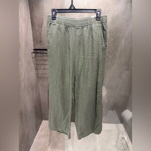 Casual Olive Drawstring Pants